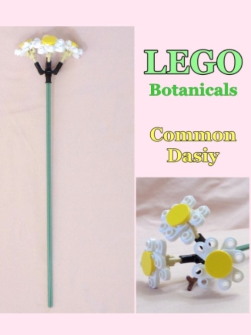 LEGO Botanical Flowers - 1 pcs Common Daisy White - Individual Sale from 10280